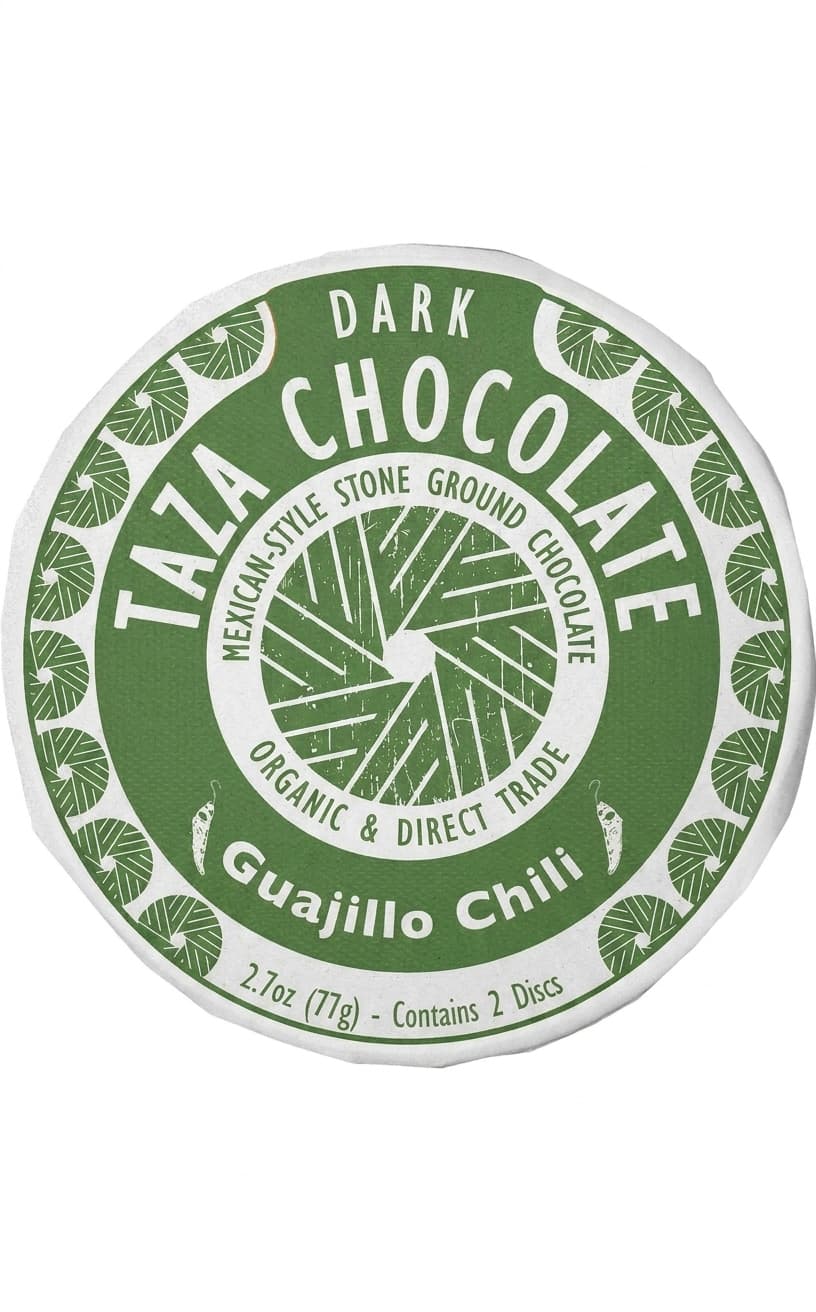 Guajillo Chili 50% 50% dark bar packaging by Taza