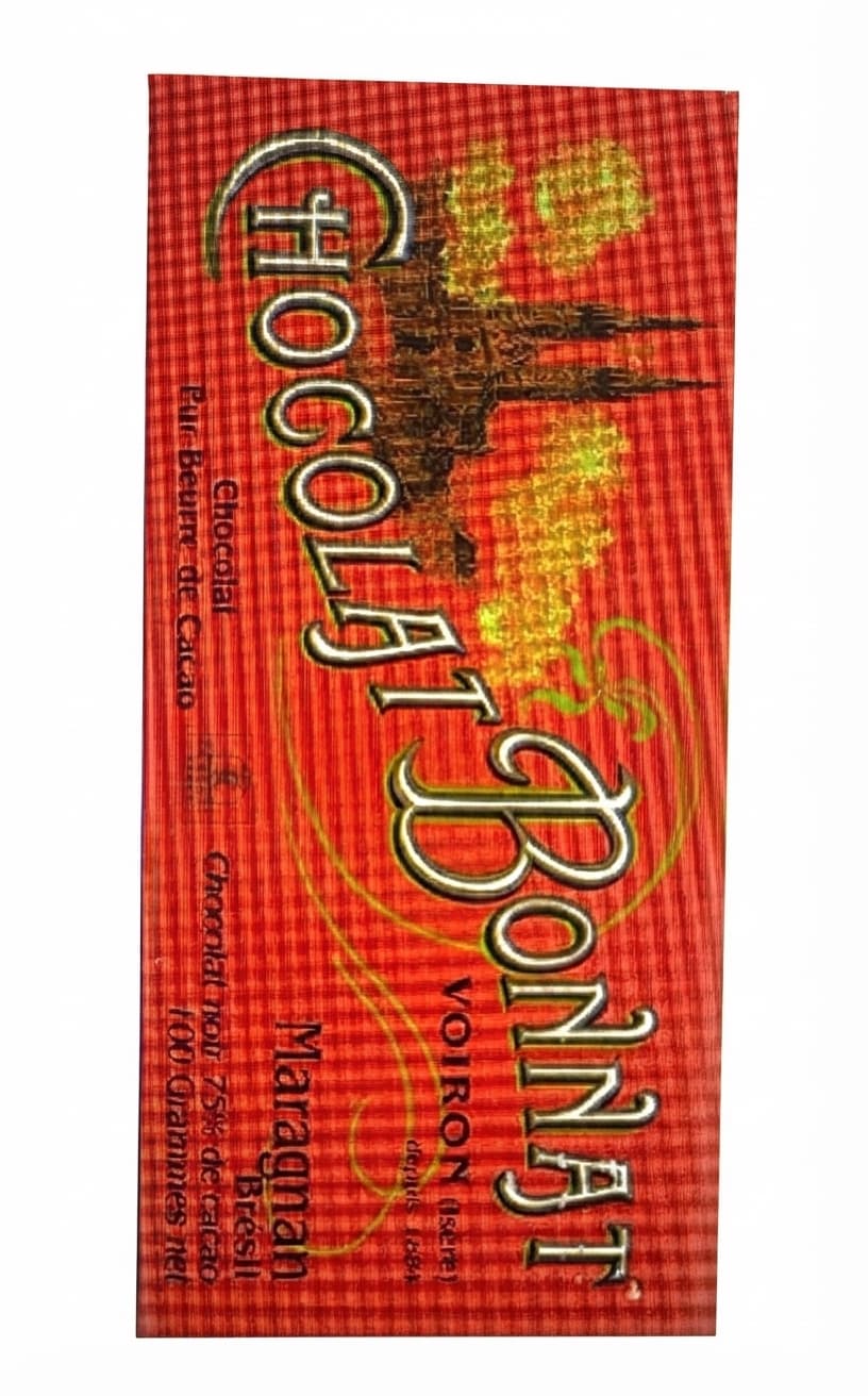 Maragnan 75% 75% dark bar packaging by Bonnat