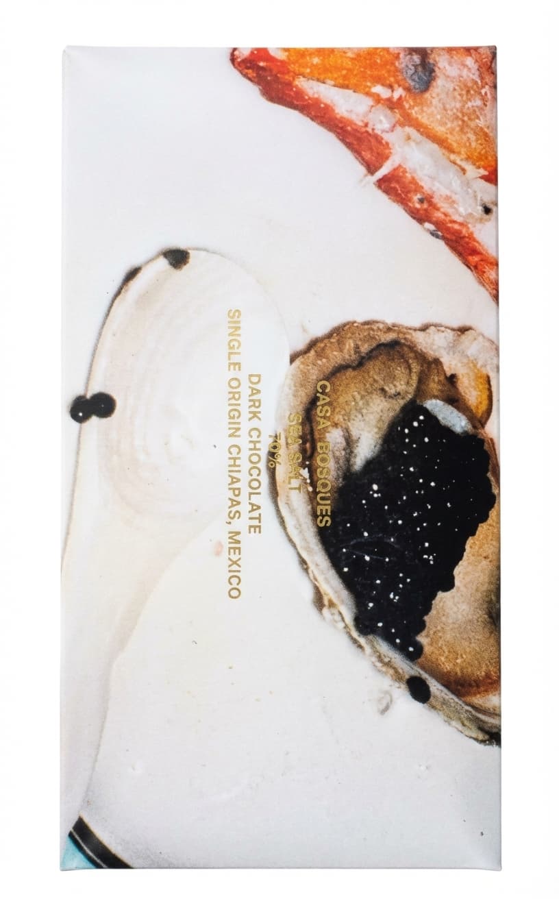 Sea Salt 74% dark bar packaging by Casa Bosques