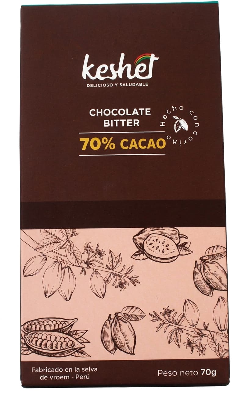 Dark 70% 70% dark bar packaging by keshet