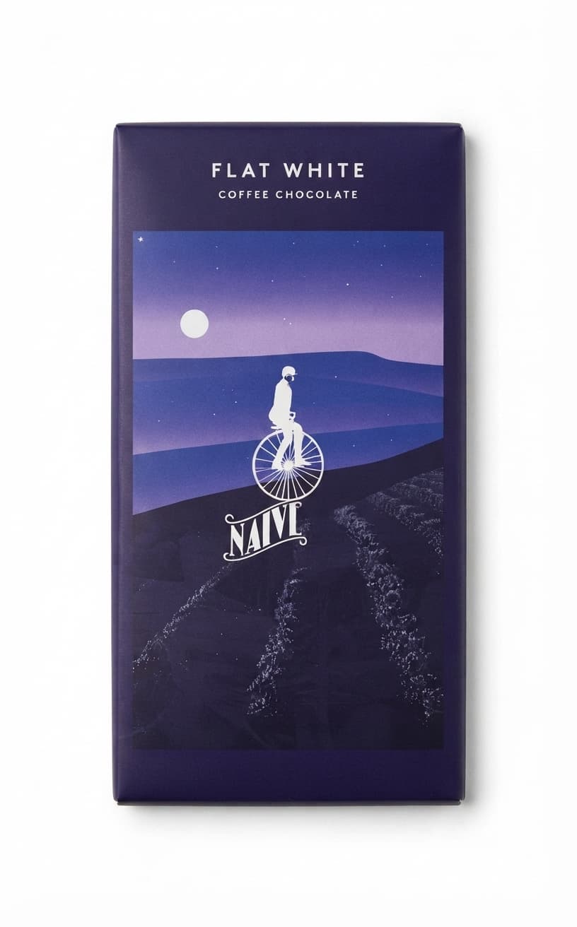 Flat White 61% milk bar packaging by Naive