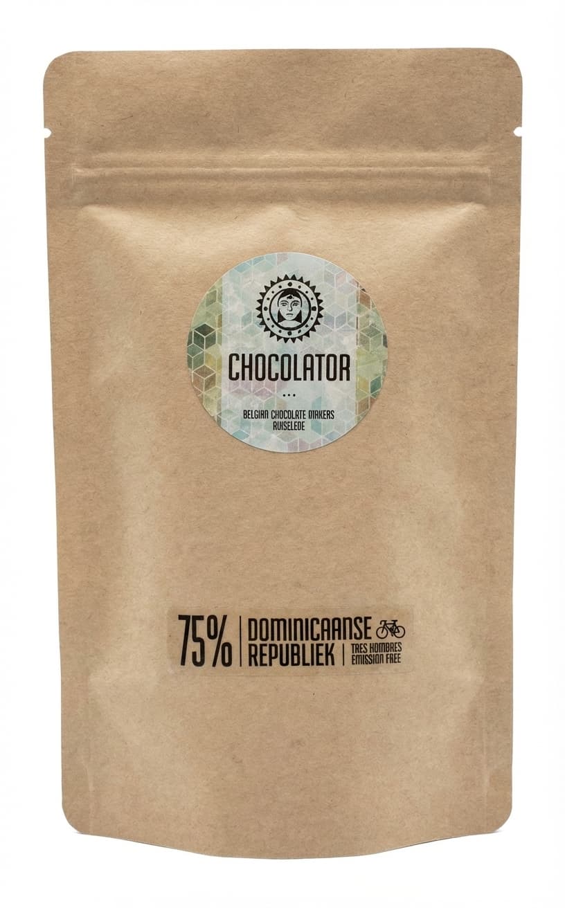 Dominicaanse Republiek 75% 75% dark bar packaging by Chocolatoa