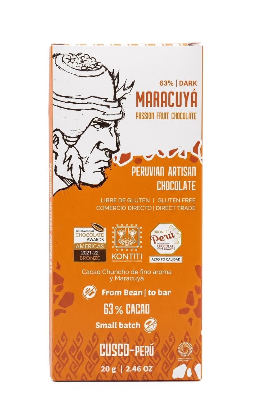 Maracuya 63% 63% dark bar packaging by Kontiti