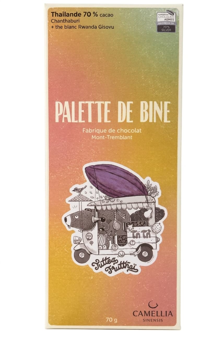 Thailande 70% 70% dark bar packaging by Palette de Bine