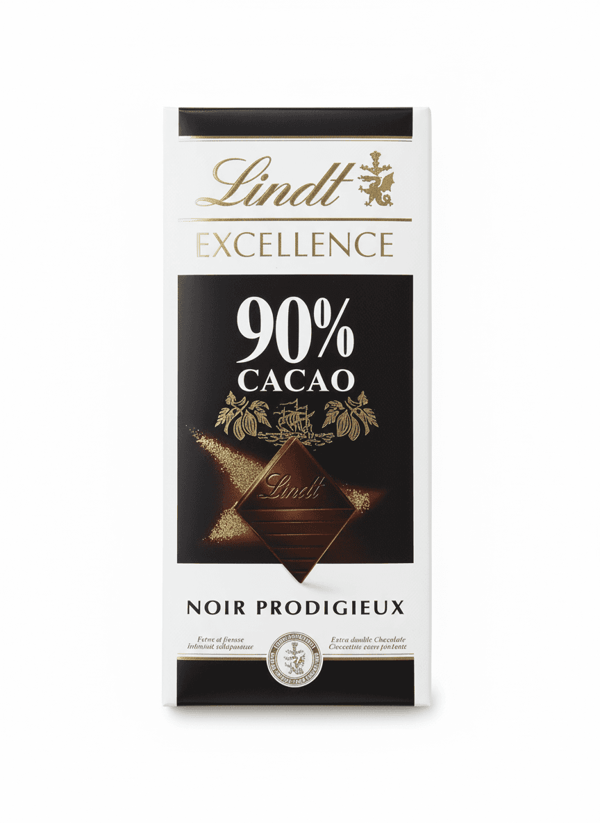 Excellence 90% Cacao 90% dark bar packaging by undefined
