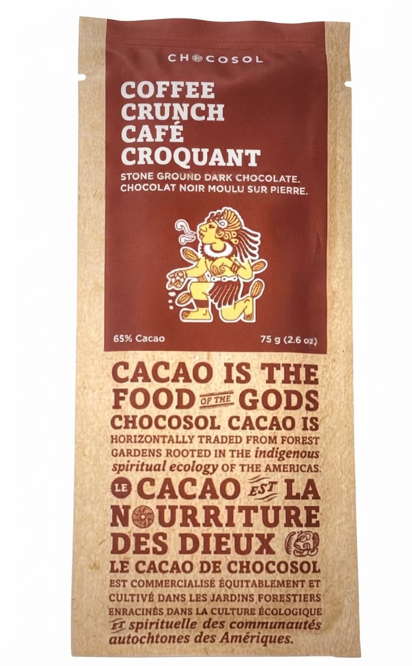 Coffee Crunch 65% 65% dark bar packaging by ChocoSol
