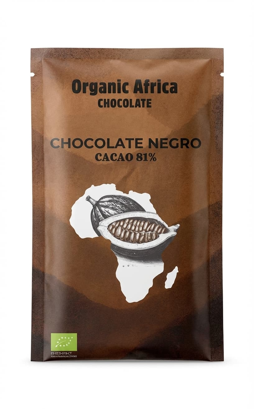 81% 81% dark bar packaging by Organic Africa