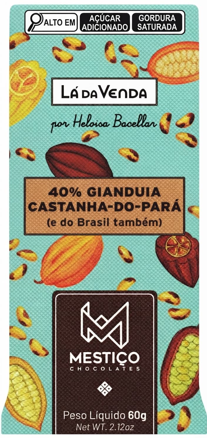 Gianduia 40% - Lá da Venda 40% milk bar packaging by Mestiço