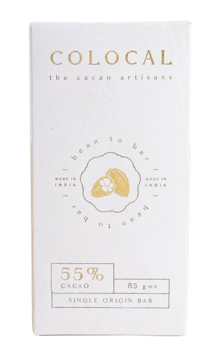 55% 55% dark bar packaging by Colocal