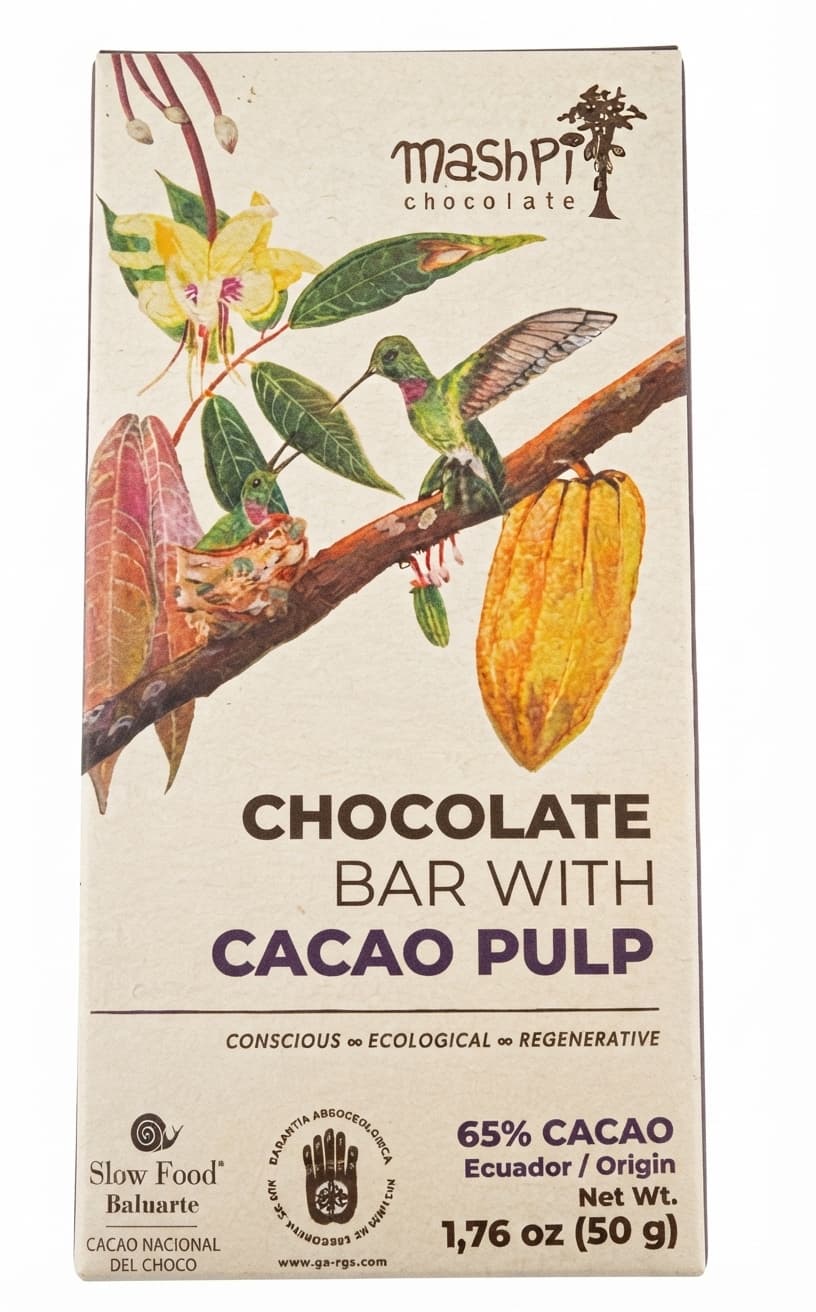 Cacao Pulp 65% 65% dark bar packaging by mashPi
