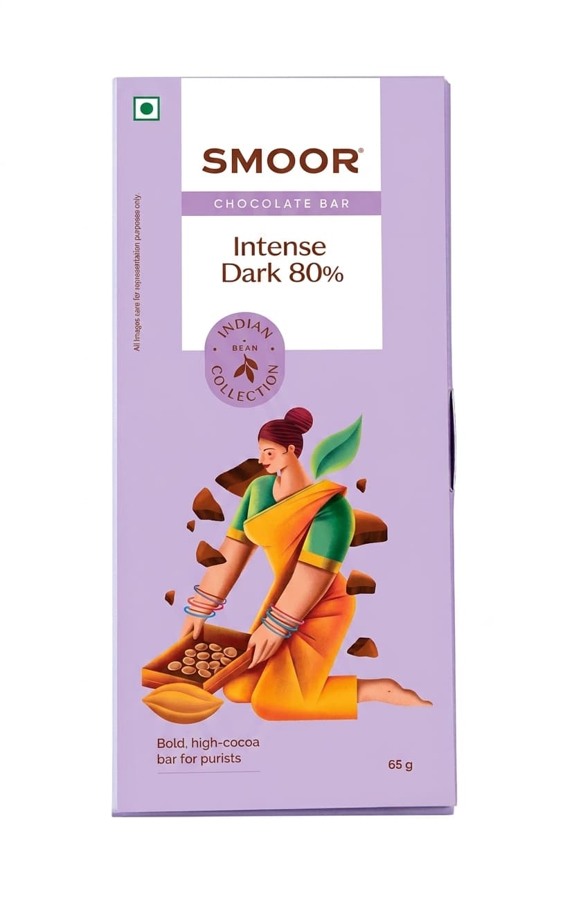 India Dark 80% 80% dark bar packaging by Smoor