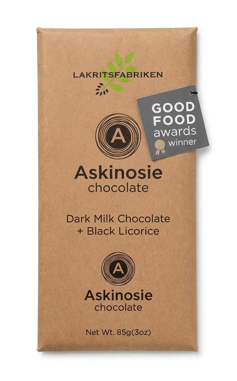 Dark Milk + Black Licorice 62% 62% milk bar packaging by Askinosie