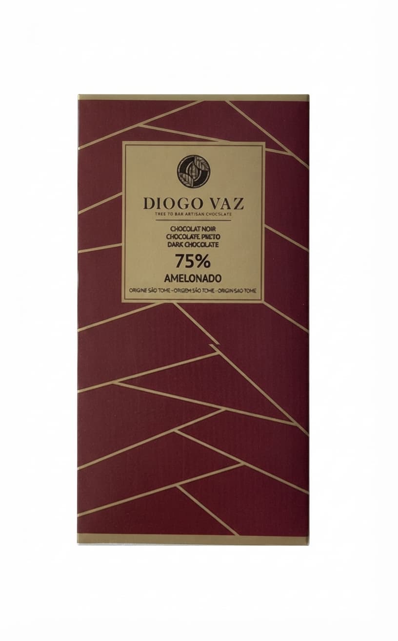 Amelonado 75% 75% dark bar packaging by Diogo Vaz