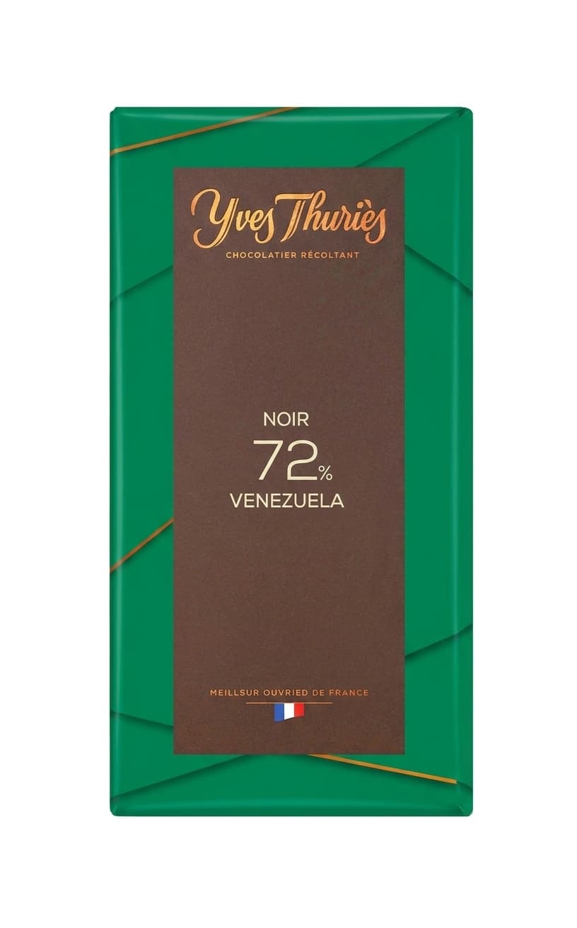 Venezuela 72% 72% dark bar packaging by Yves Thuriès