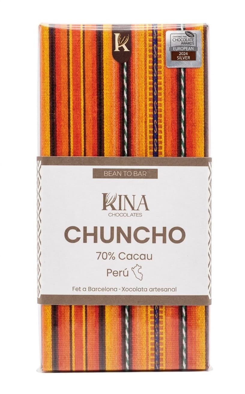 Chuncho 70% 70% dark bar packaging by Kina Chocolates