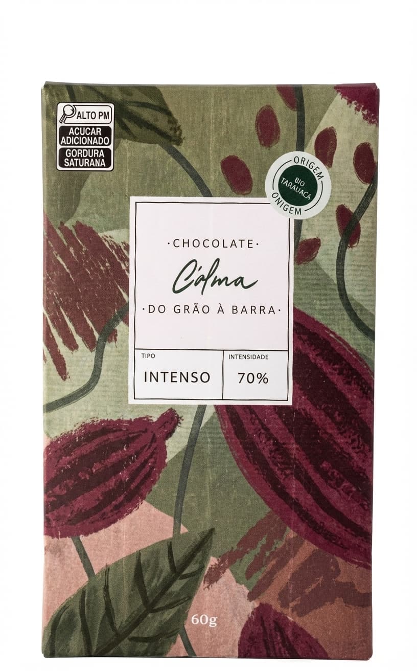 Intenso 70% - Rio Tarauacá 70% dark bar packaging by C'alma