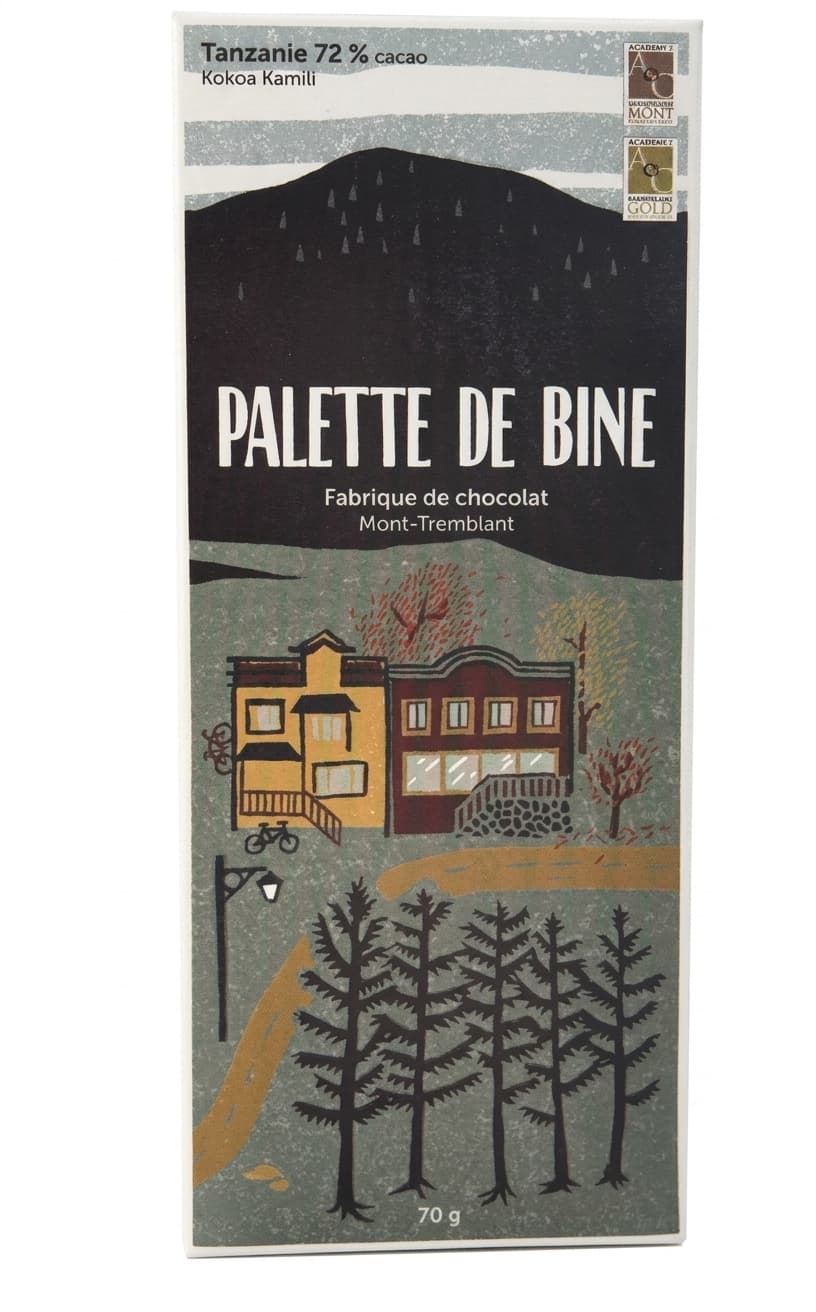 Tanzanie 72% 72% dark bar packaging by Palette de Bine