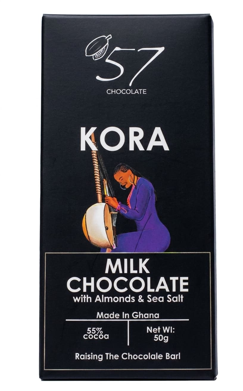 Kora 55% milk bar packaging by 57 Chocolate