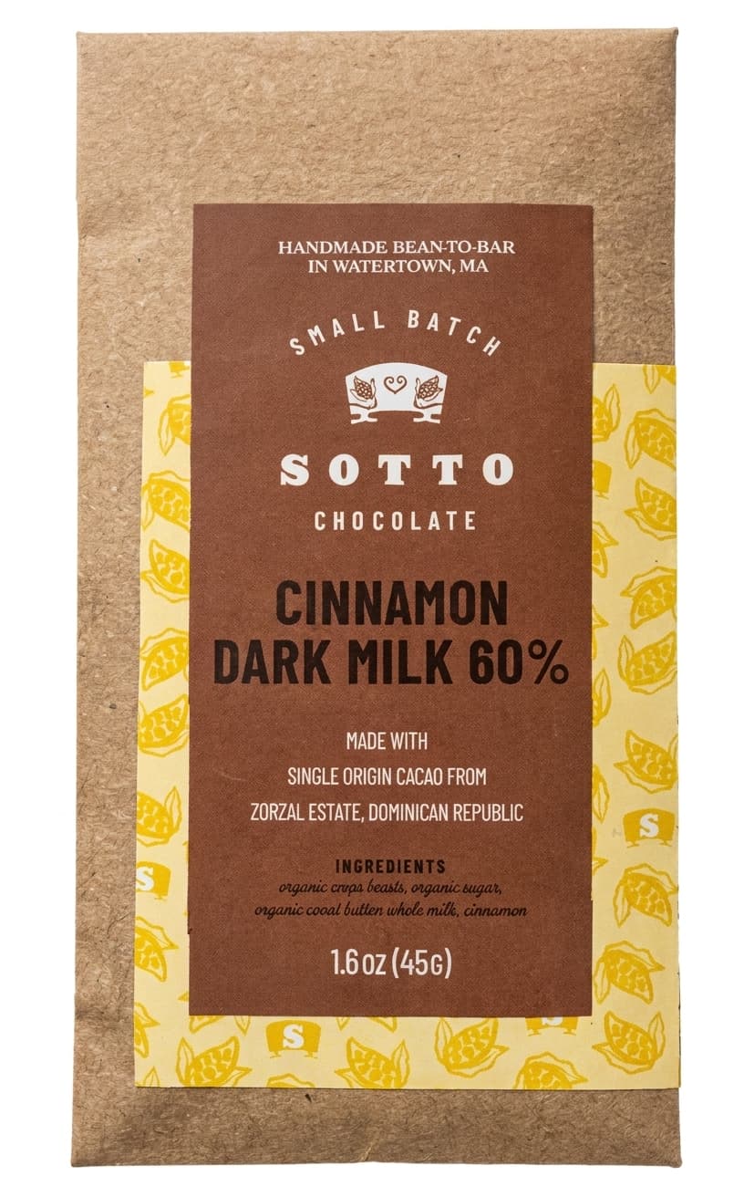 Dark Milk 60% 60% milk bar packaging by Sotto Chocolate