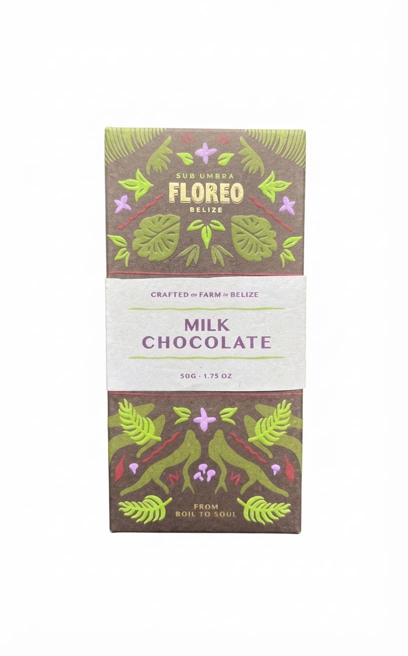 Milk Chocolate null% milk bar packaging by Floreo Belize