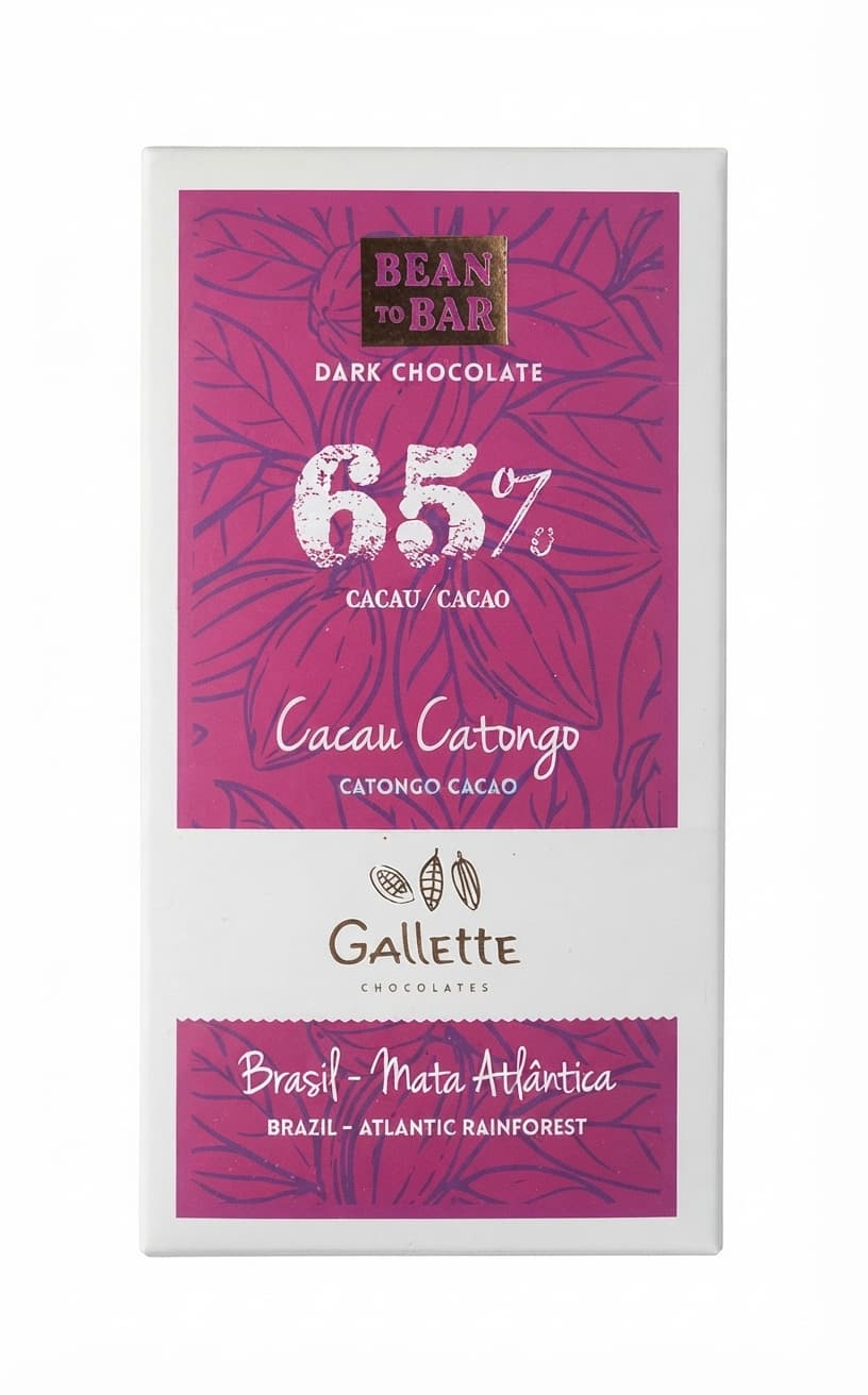 Catongo 65% 65% dark bar packaging by Gallette Chocolates