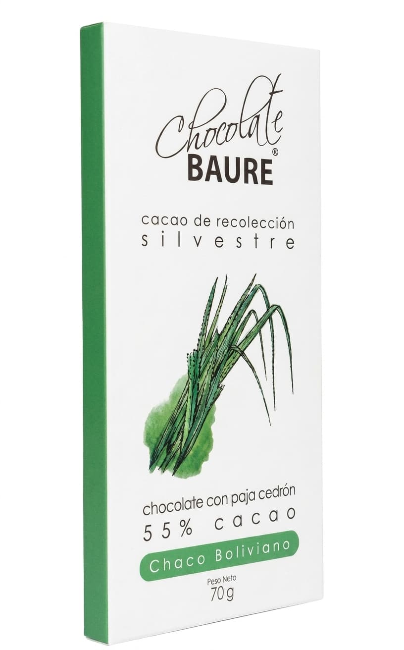 55% Lemongrass 55% dark bar packaging by Chocolate Baure