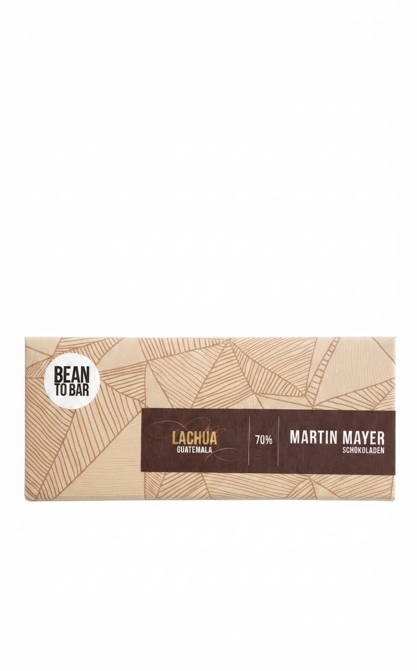 Lachua 70% 70% dark bar packaging by Martin Mayer Schokoladen
