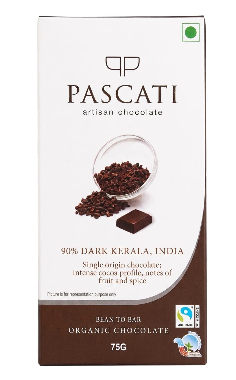 Kerala 90% 90% dark bar packaging by Pascati