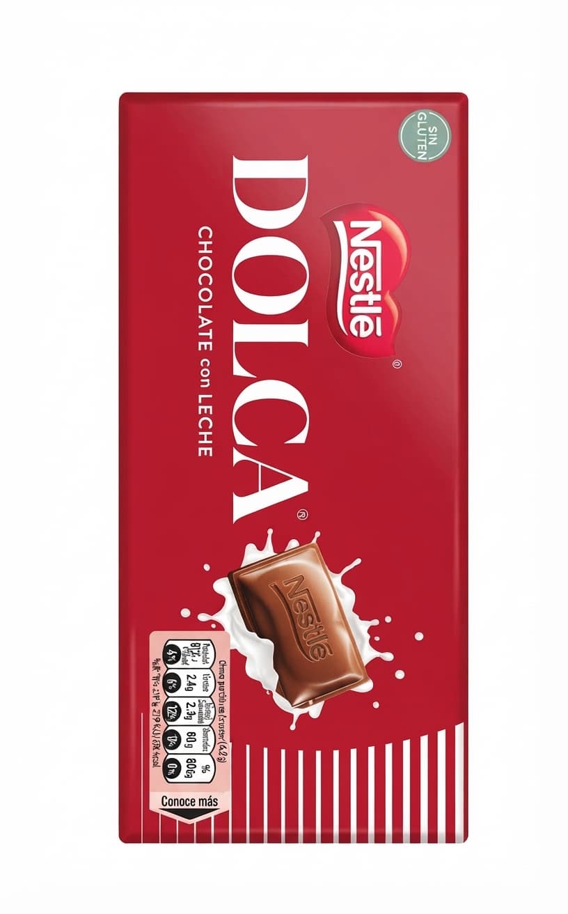 Dolca 25% milk bar packaging by Nestlé
