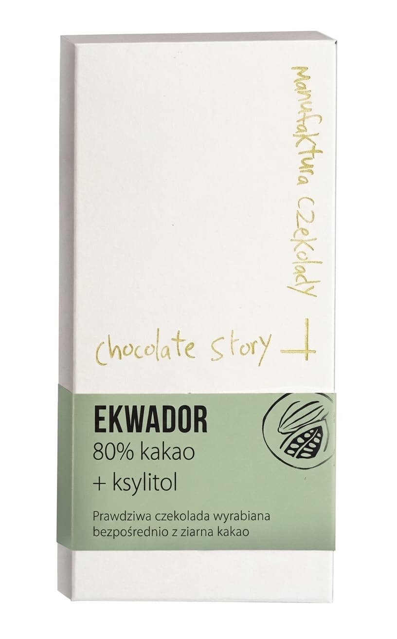 Ekwador 80% 80% dark bar packaging by Manufaktura Czekolady