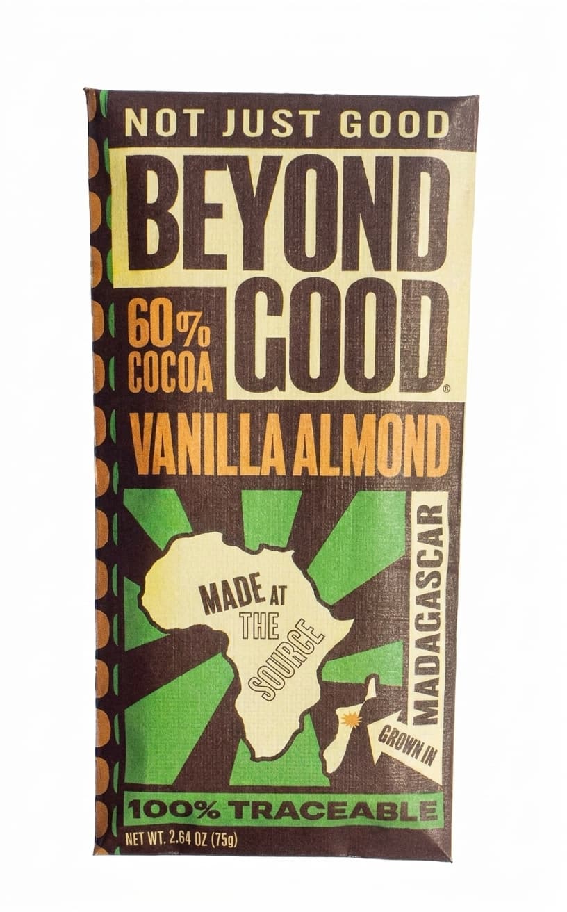 Vanilla Bean 60% 60% dark bar packaging by Beyond Good