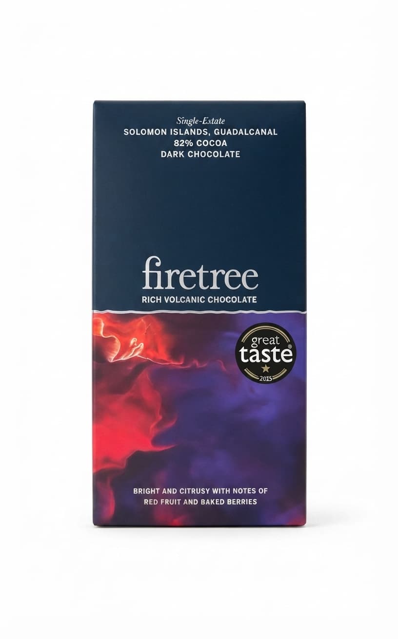 Solomon Islands Guadalcanal 82% 82% dark bar packaging by firetree