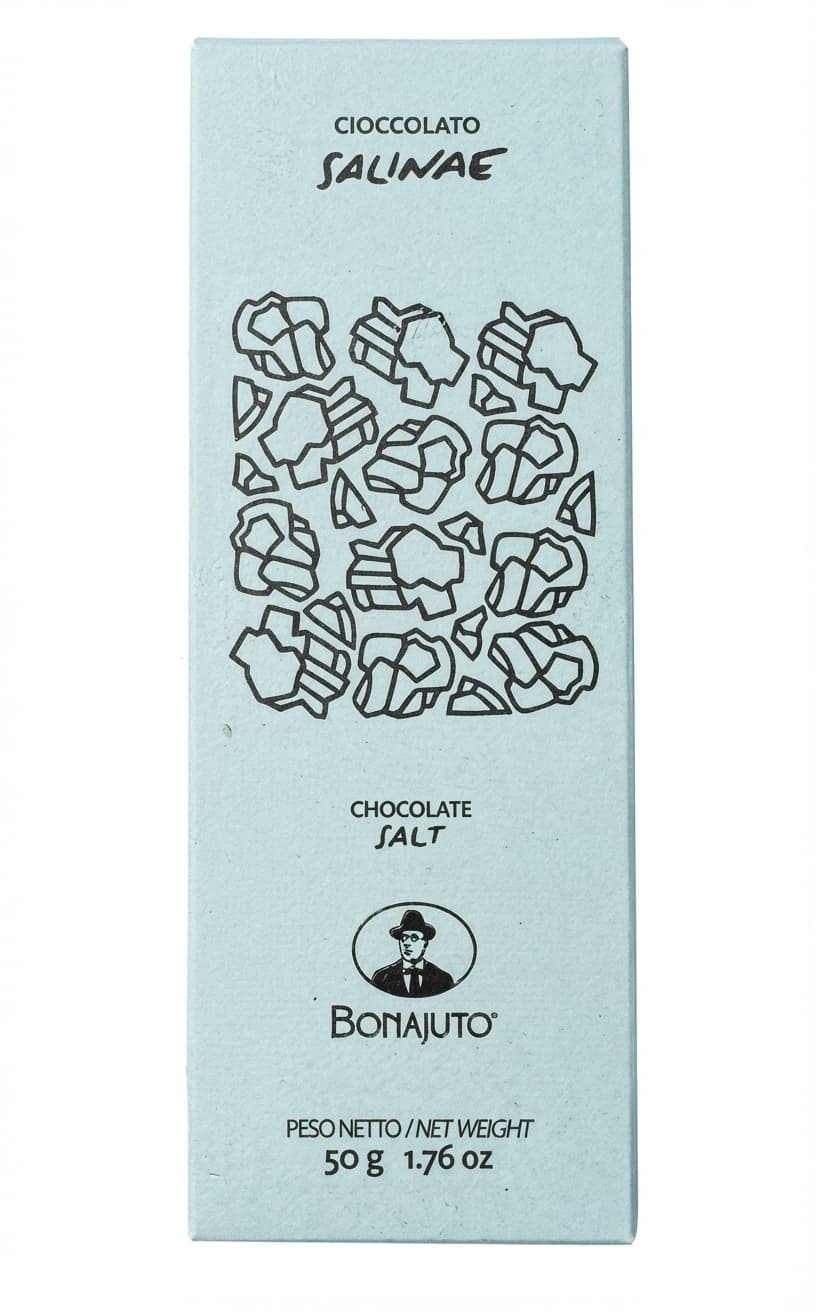 Salinae 80% dark bar packaging by Bonajuto