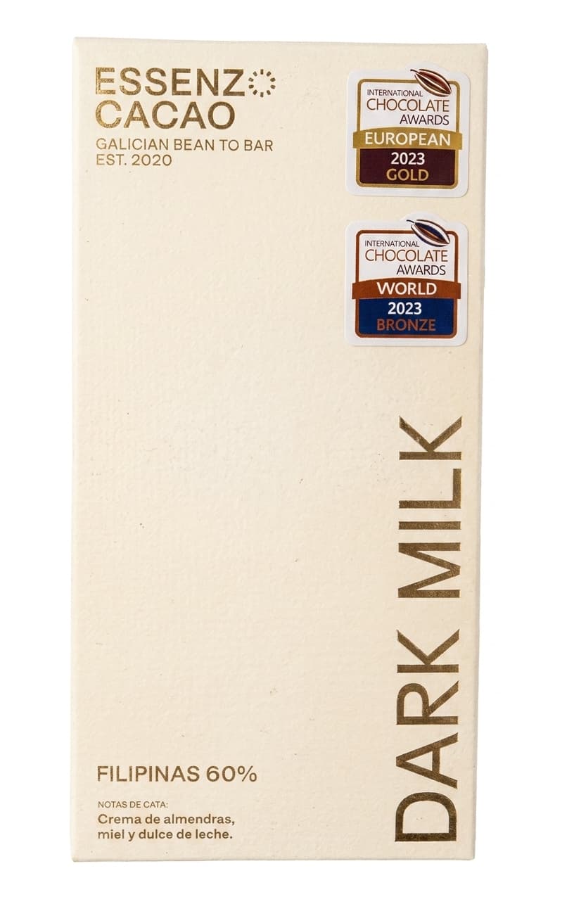 Dark Milk 60% 60% milk bar packaging by Essenzo Cacao