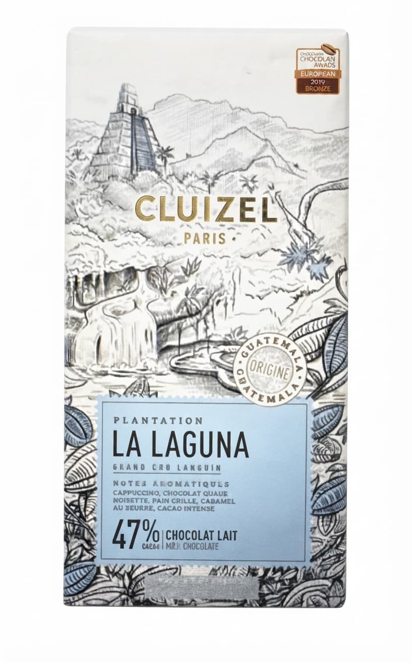 La Laguna 47% 47% milk bar packaging by Cluizel