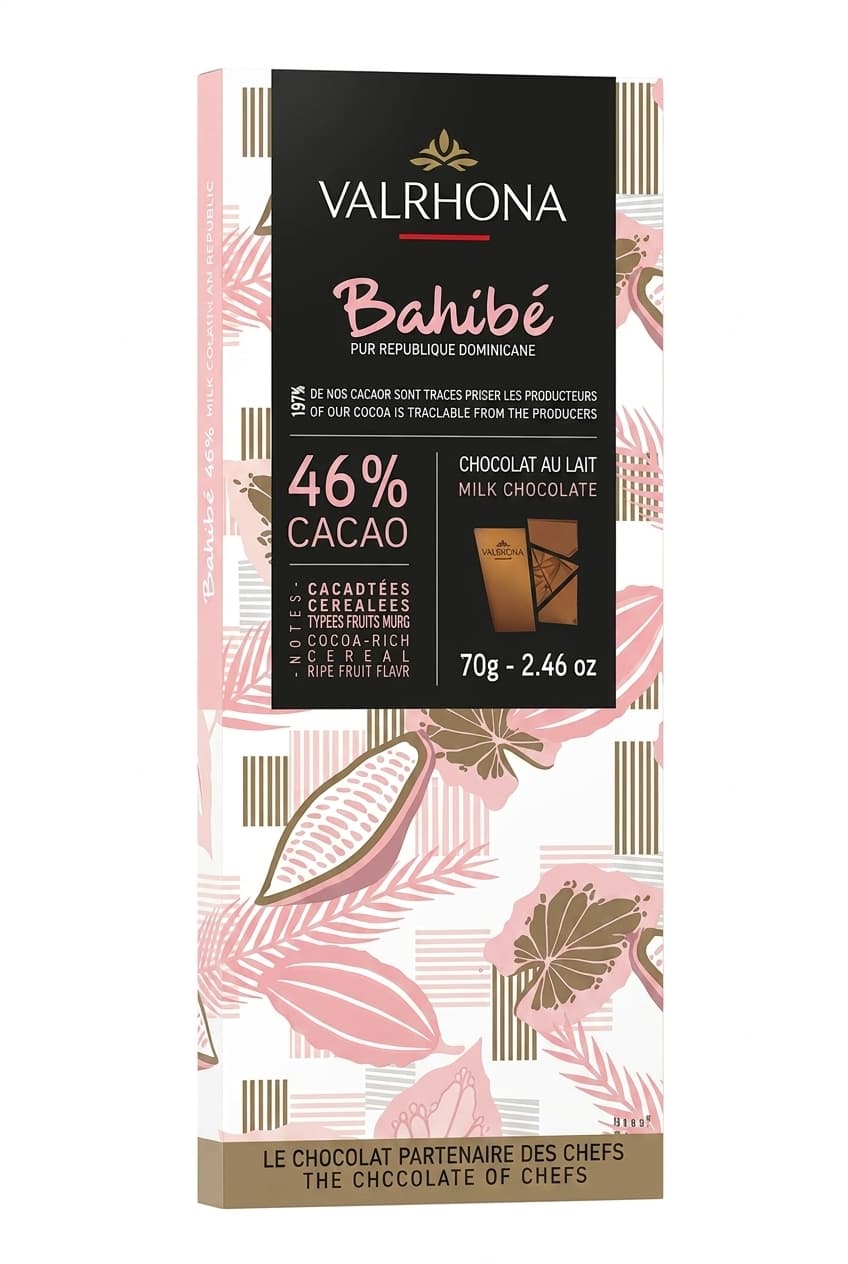 Bahibé 46% 46% milk bar packaging by Valrhona