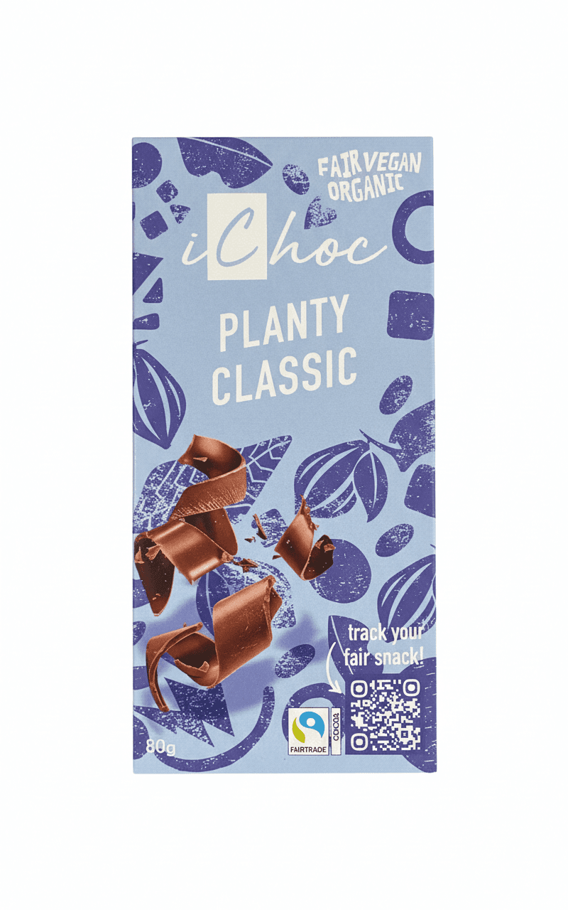 Planty Classic 37% milk bar packaging by iChoc