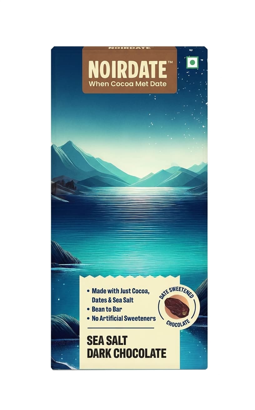 Sea Salt Dark 66% 66% dark bar packaging by Noirdate