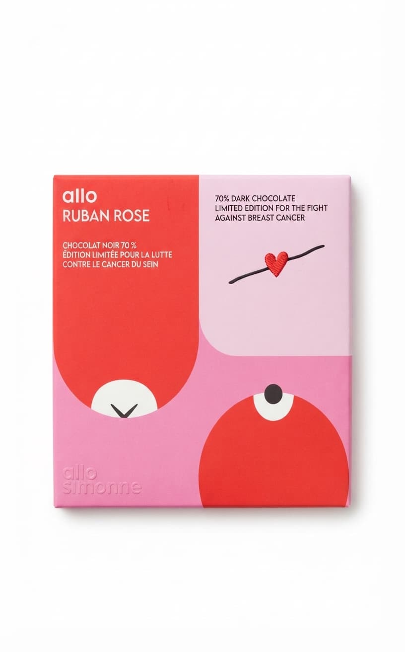 Ruban Rose Nicaragua 70% 70% dark bar packaging by Allo Simonne