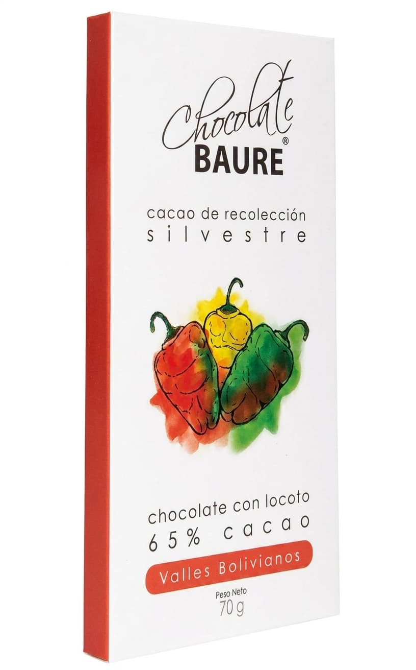 65% Locoto Chile 65% dark bar packaging by Chocolate Baure