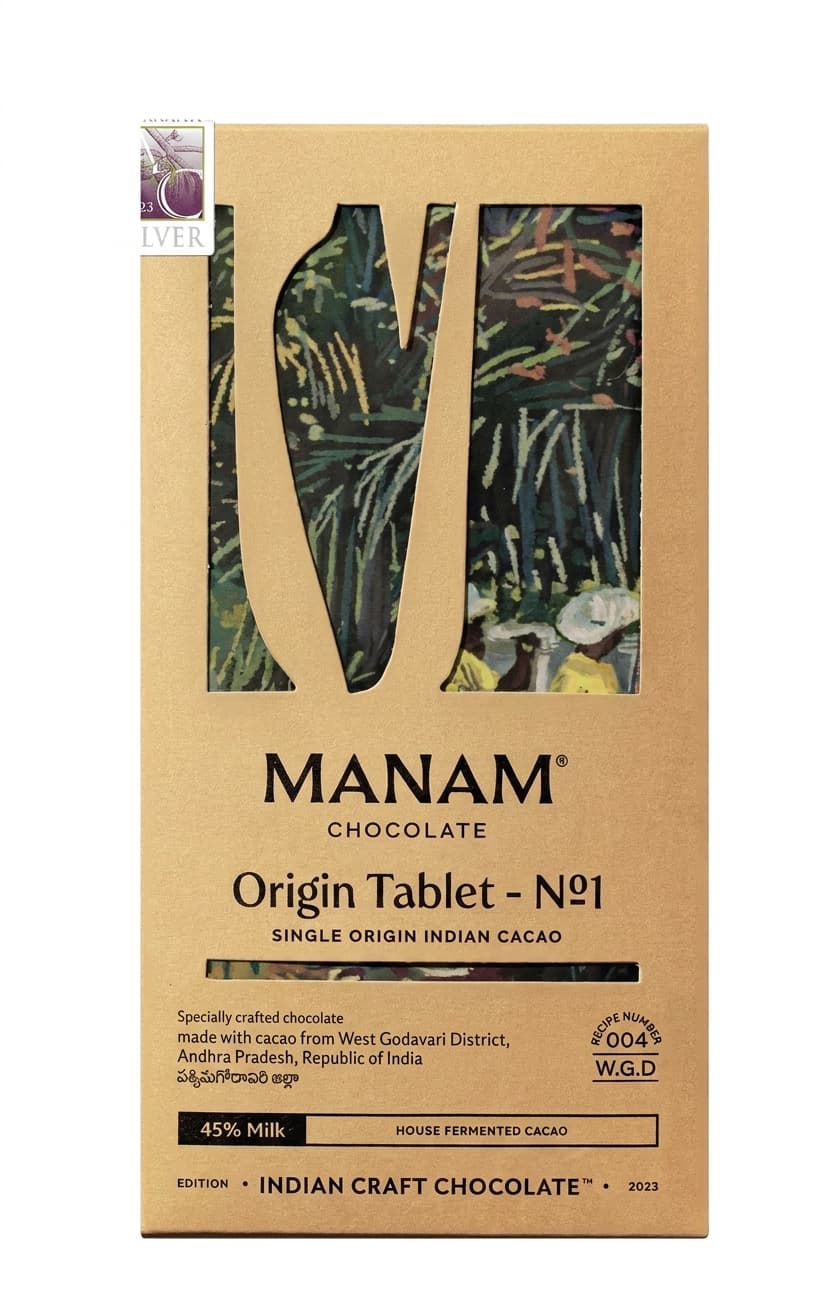 Origin Tablet - No1 45% milk bar packaging by Manam