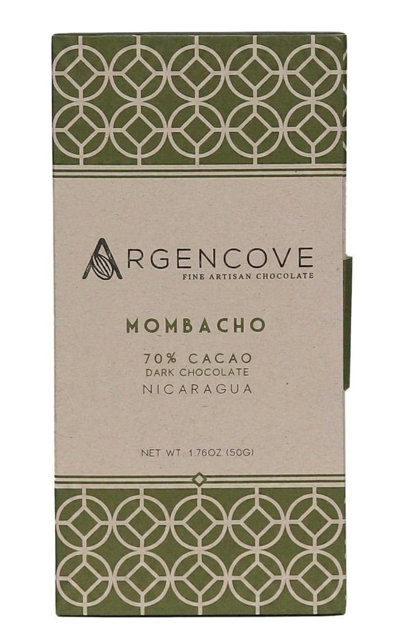 Mombacho 70% 70% dark bar packaging by Argencove