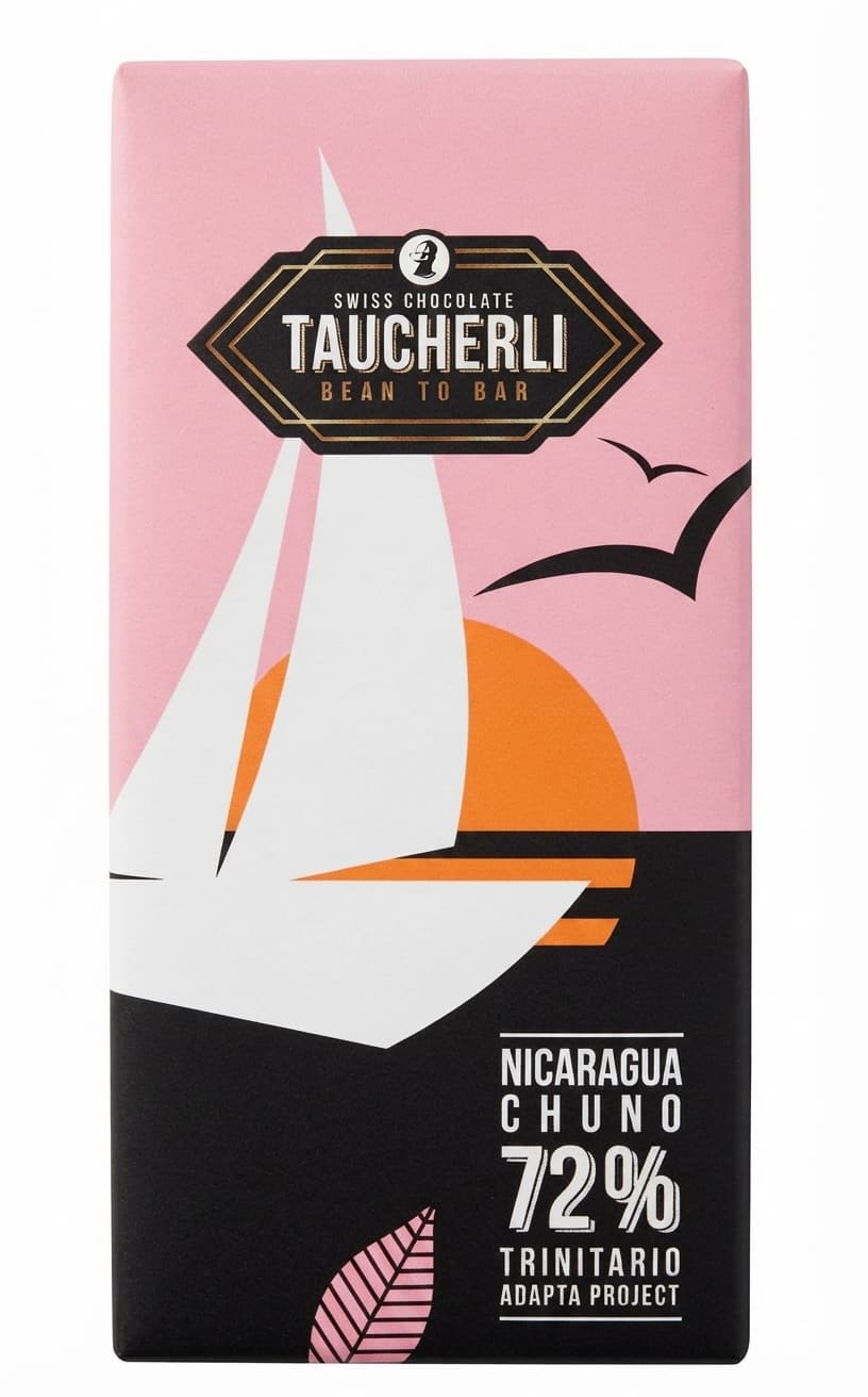 Chuno 72% 72% dark bar packaging by Taucherli