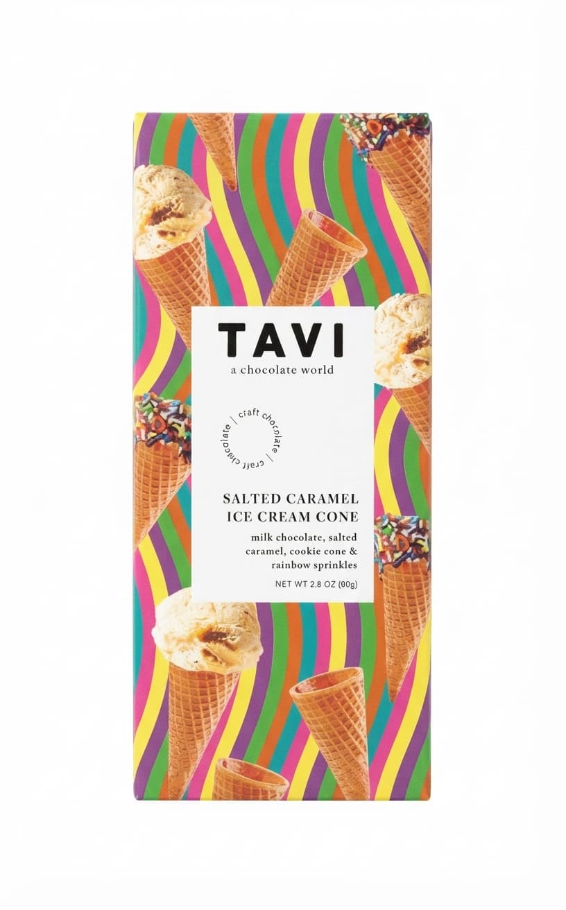 Salted Caramel Ice Cream Cone null% milk bar packaging by TAVI