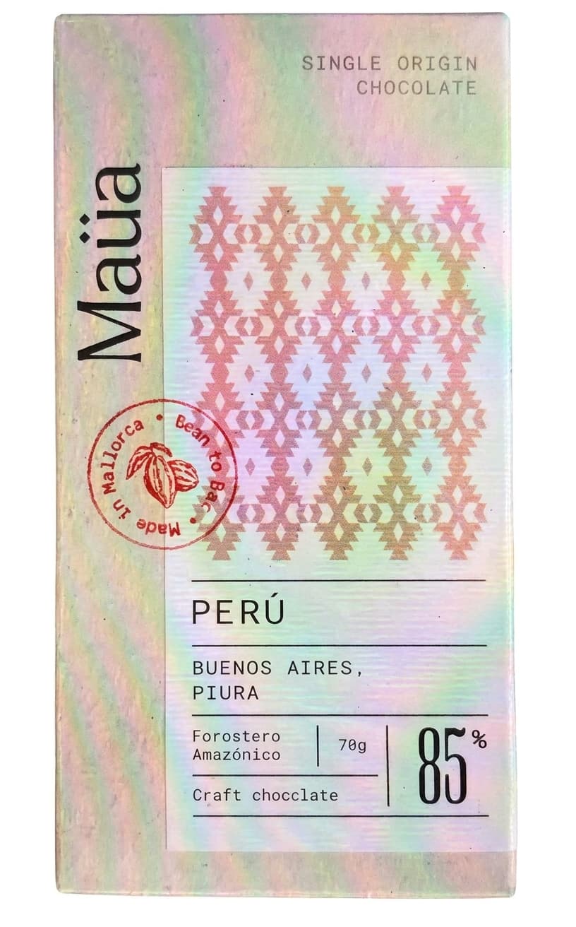 Perú 85% 85% dark bar packaging by Maüa