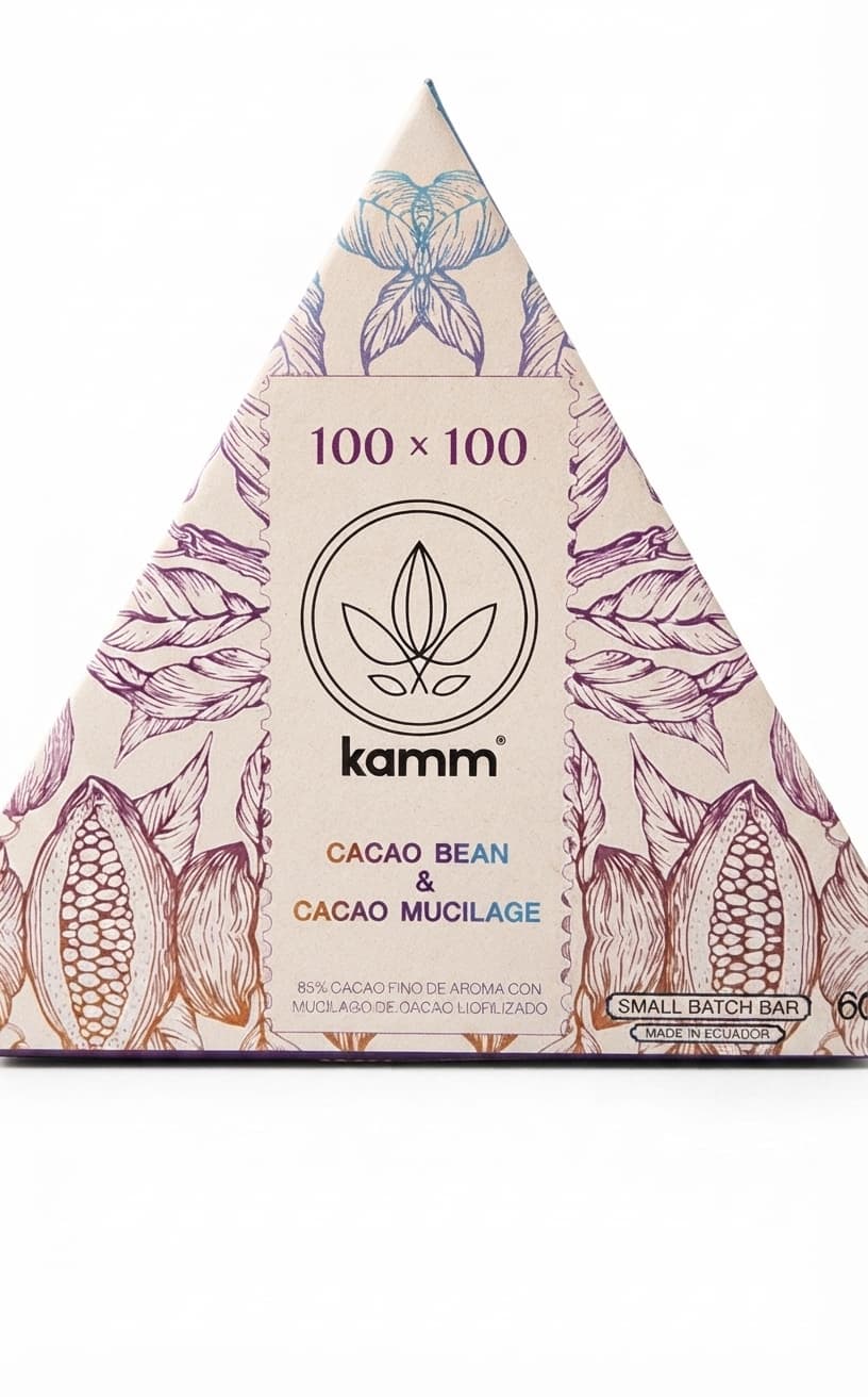 100 x 100 85% dark bar packaging by kamm