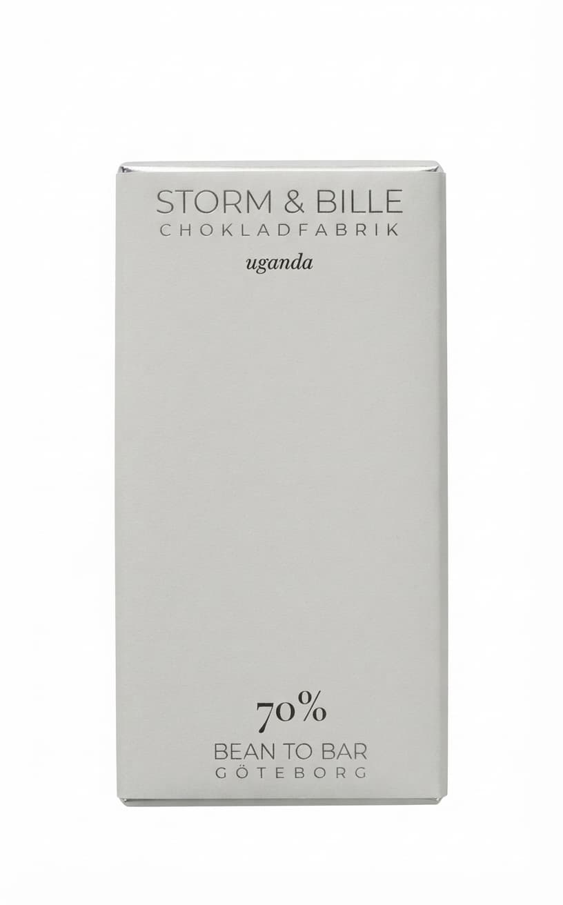 Uganda 70% 70% dark bar packaging by Storm & Bille