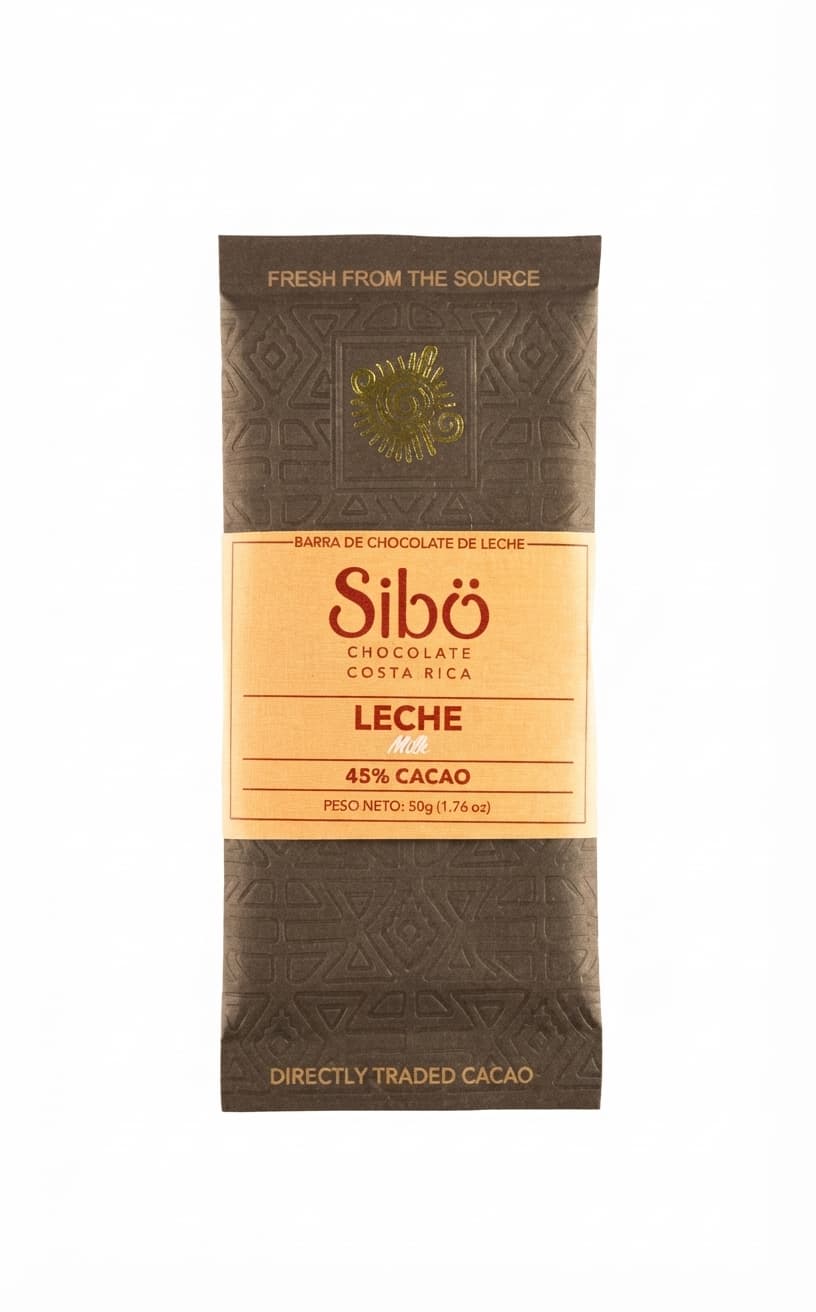 Milk 45% 45% milk bar packaging by Sibö Chocolate