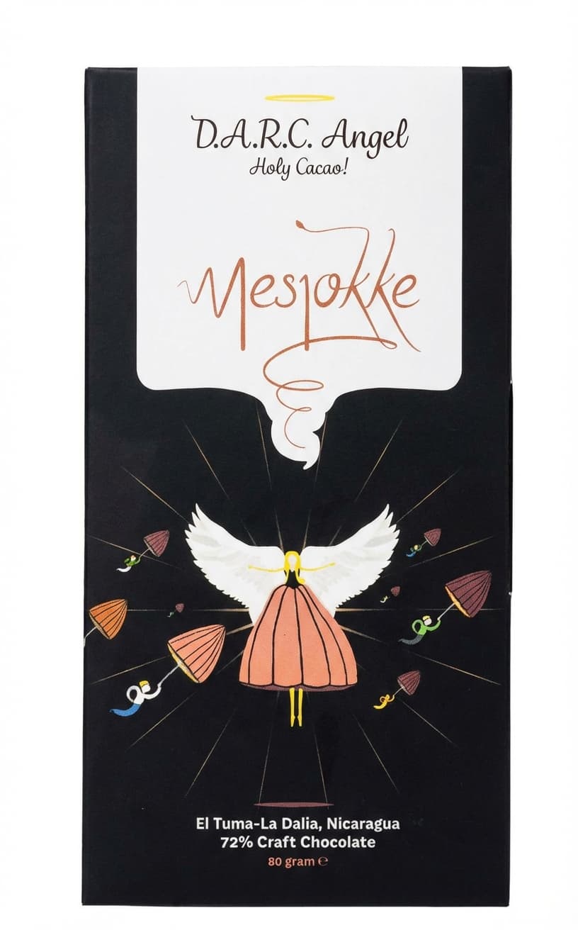 D.A.R.C. Angel 72% dark bar packaging by Mesjokke