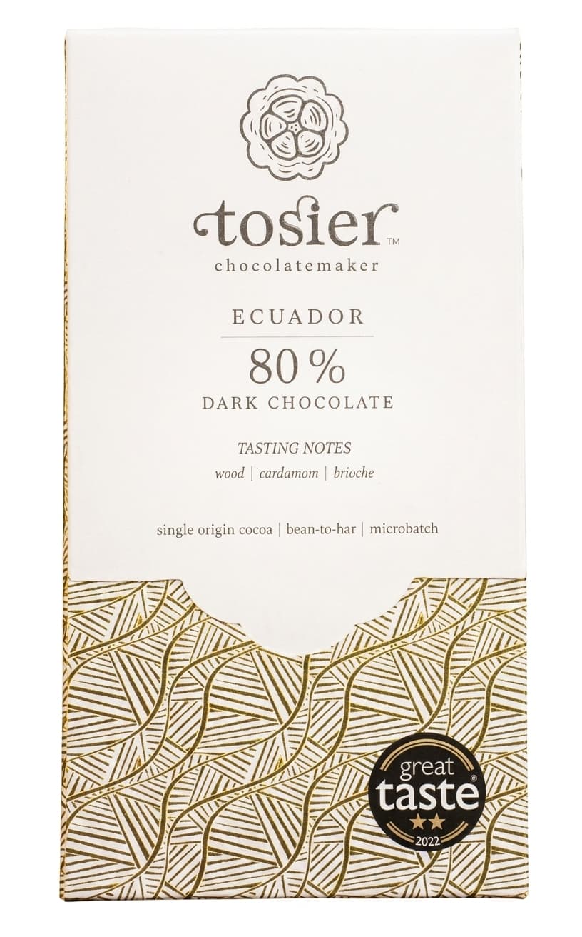 Ecuador 80% 80% dark bar packaging by Tosier